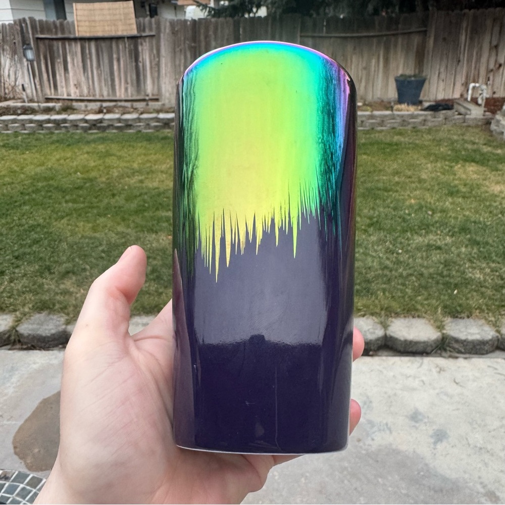 Starbucks Fall 2020 Navy Iridescent Double Wall Ceramic Tumbler 12 oz Coffee Mug - Picture 6 of 13
